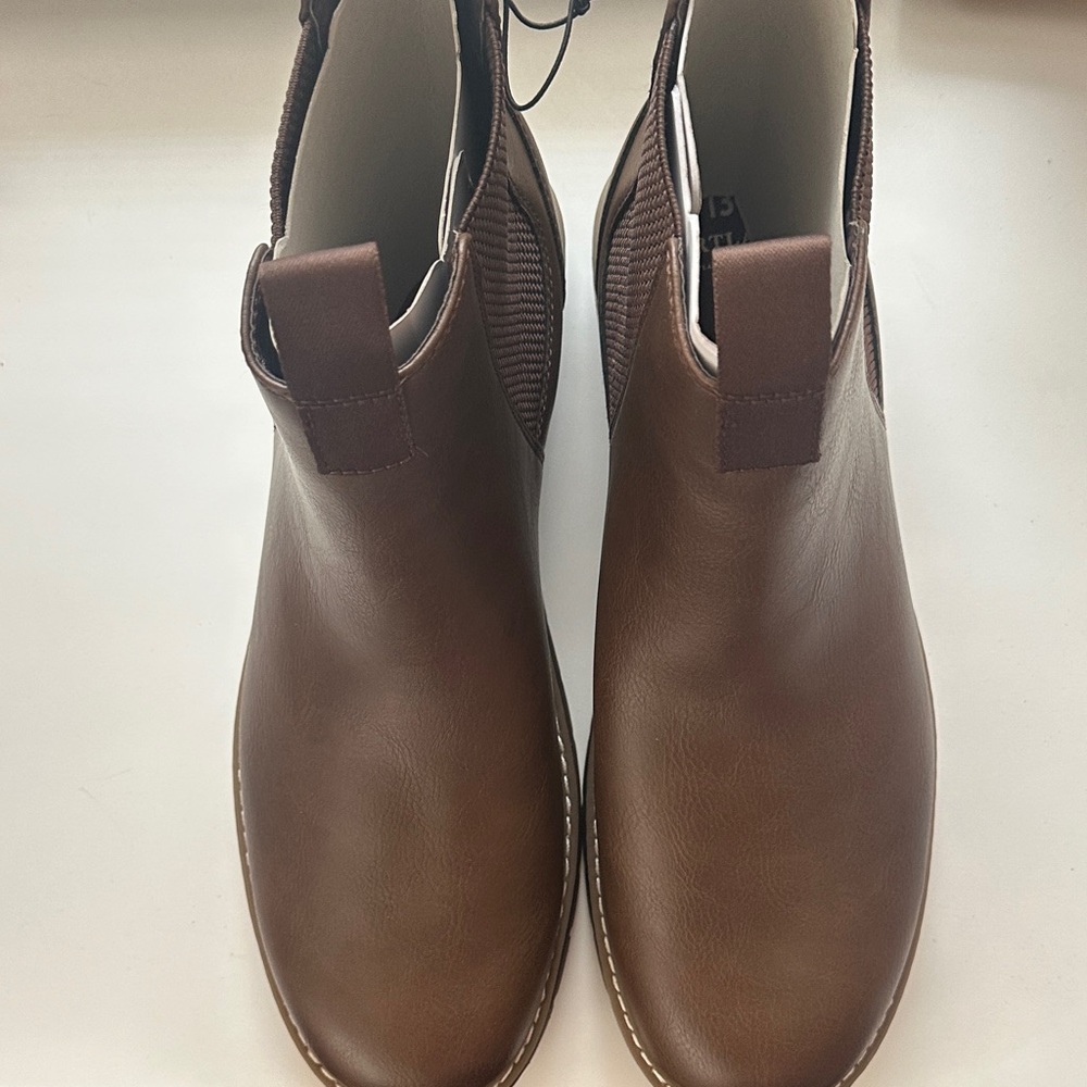 Portland Leather Dark Brown Men's Boots - Picture 2 of 6